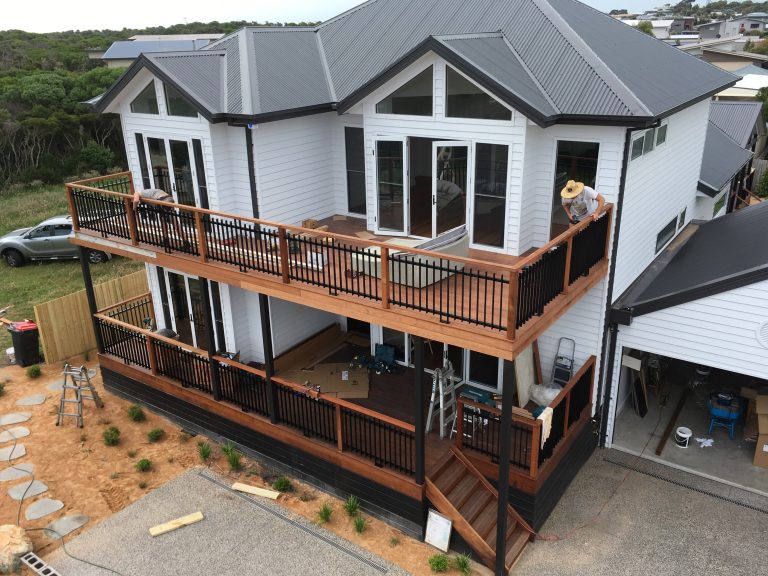 House with decking top and bottom floor