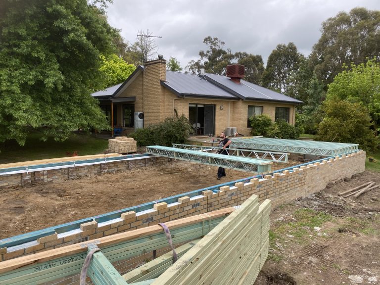 Construction site for a home extension