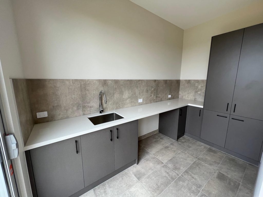 Storage cupboards and laundry area for home build in Narre